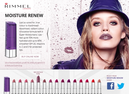CASE STUDY: Promoting Rimmel's Moisture Renew Lipstick