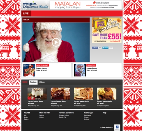 Sponsor Magic Christmas Radio streamed online with ads on radio - Bauer  Media
