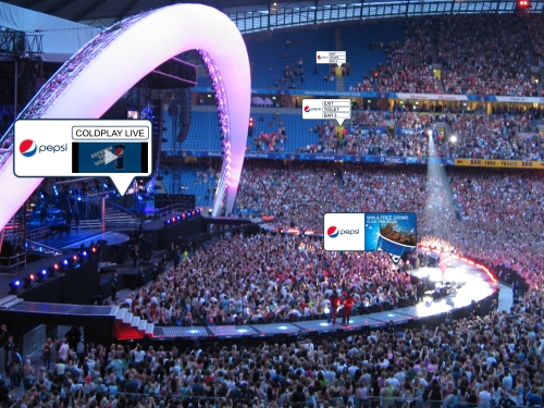 Enhance Live Concert/Festival Experiences with 'Virtual Signs'