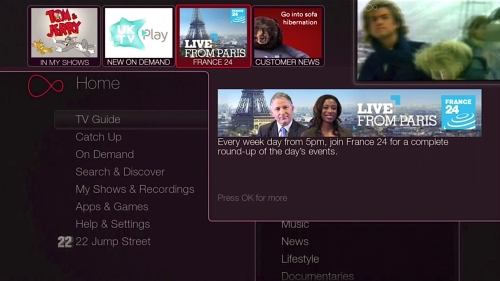 Advertising opportunities on Virgin Media's TiVo