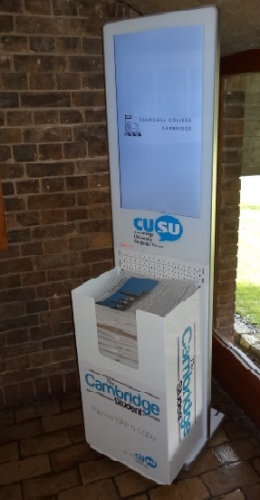 Advertise on our innovative student newspaper dispenser screens