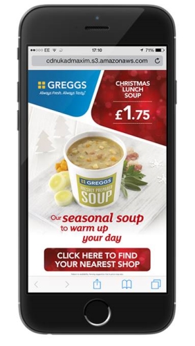 CASE STUDY: Greggs promote Christmas soup offer using mobile