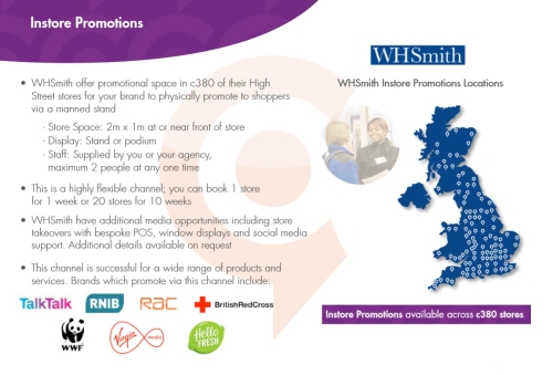 Advertising with WHSmith: Instore Promotions & Sampling