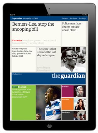 Advertise on the Guardian & Observer iPad edition